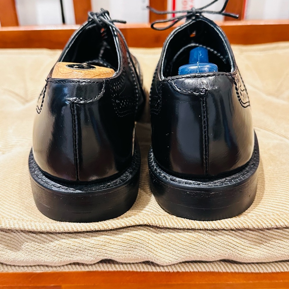 Vintage EXECUTIVE IMPERIAL By Mason Black Leather CORDOVAN Wingtip Shoes. - Picture 5 of 14